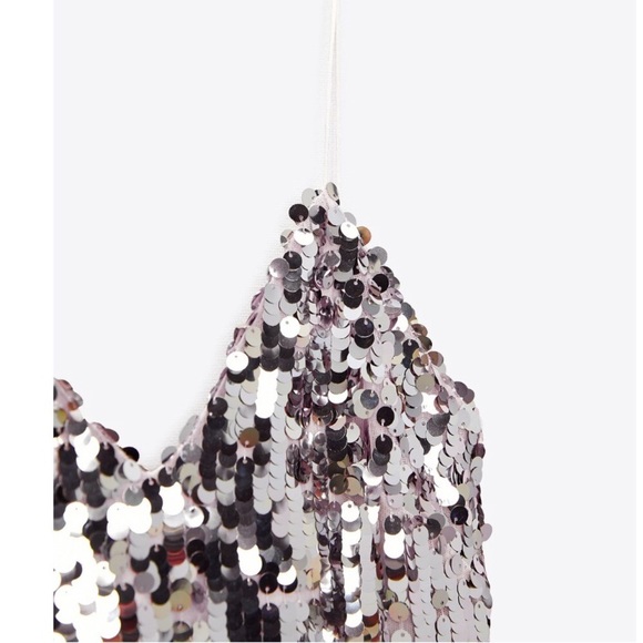 Silver Sequin Evening Dress - Picture 5 of 6